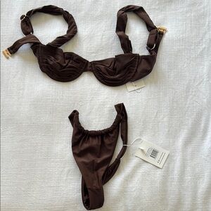 Elegant Brown Bikini Set